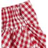 imageOYOANGLE Womens Bubble Checkered Tie Bow Front Y2k Mini SkirtsRed
