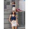 imageOYOANGLE Womens Button Front Denim Vest Tank Top Scoop Neck Sleeveless Jean WaistcoatBlue