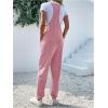 imageOYOANGLE Womens Causal Sleeveless Harem Leg Suspender Cami Jumpsuit Long Romper with PocketsDeep Pink