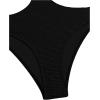 imageOYOANGLE Womens Chain Linked Cut Out Halter One Piece Swimsuit Tummy Control Bathing SuitBlack