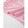 imageOYOANGLE Womens Cut Out Mid Rise Boyshort Panties Solid Plain Criss Cross Seamless UnderwearPink