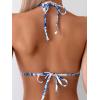 imageOYOANGLE Womens Floral Print Halter Neck One Piece Swimsuits Cut Out tie Backless Bathing Suit Beach MonokiniBlue