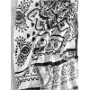 imageOYOANGLE Womens Graphic Print Bikini Cover Up Skirts Tie Side Bathing Suit CoverupsBlack and White