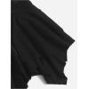 imageOYOANGLE Womens Lace Up Goth Punk Tiered Skirt High Waist Asymmetrical Flowy Y2K Mini SkirtsBlack