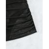 imageOYOANGLE Womens Mesh Sheer High Waisted Ruched Short Swim Skirt Swimsuit Bikini BottomsBlack