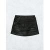 imageOYOANGLE Womens Mesh Sheer High Waisted Ruched Short Swim Skirt Swimsuit Bikini BottomsBlack