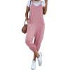 imageOYOANGLE Womens Causal Sleeveless Harem Leg Suspender Cami Jumpsuit Long Romper with PocketsDeep Pink