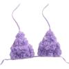 imageOYOANGLE Womens Floral Appliques Bikini Top Triangle Halter Bathing Suit Tops SwimsuitsPurple