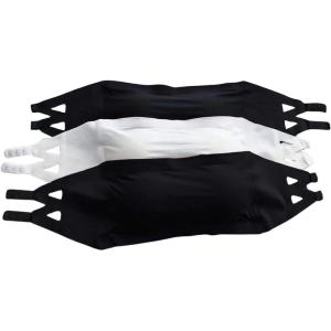 imageOYOANGLE Girls 3 Pack Bandeau Strapless Bralette Comfortable Bras Seamless Tube Top BraMulticolor