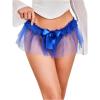 imageOYOANGLE Womens Lace Sheer Bowknot Thong Panties Low Rise Ruffle Lingerie UnderwearRoyal Blue