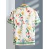 imageOYOANGLE Mens Short Sleeve Hawaiian Shirts Floral Button Down Shirt Summer Beach TopsApricot