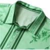 imageOYOANGLE Mens Short Sleeve Hawaiian Shirts Floral Button Down Shirt Summer Beach TopsLight Green