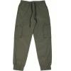 imageOYOANGLE Mens Cargo Jogger Pants Elastic Drawstring Waist Flap Pocket Joggers Hiking Outdoor Track JoggingArmy Green