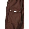 imageOYOANGLE Mens Streetwear Drawstring Waist Button Side Flap Pocket Crago Pants TrousersCoffee Brown