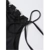 imageOYOANGLE Womens Tie Side Bikini Bottoms Lace Up High Waisted Bathing Suit BottomBlack