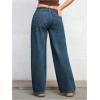 imageOYOANGLE Womens Zipper Fly Wide Leg Jeans Y2k Baggy Casual Denim Pants with PocketsMedium Wash