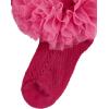 imageOYOANGLE Girls 1 Pairs Cute Ruffle Trim Ankle Socks Breathable Lightweight Dress SockHot Pink