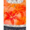 imageOYOANGLE Girls Boho Floral Print Sleeveless Halter Crop Tank Top Beach Vacation Camisole TopsOrange