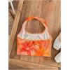 imageOYOANGLE Girls Boho Floral Print Sleeveless Halter Crop Tank Top Beach Vacation Camisole TopsOrange