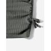 imageOYOANGLE Girls Long Sleeve Ribbed Knit Drawstring Side Ruched Bodycon Short DressDark Grey