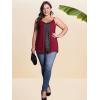 imageOYOANGLE Plus Size Cami Tops for Women Summer Sleeveless Lace Trim Tank TopBurgundy