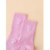 imageOYOANGLE Womens 1 Pair Cute Cartoon Print Crew Socks Simple Casual Lightweight SocksPink Heart Print