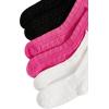 imageOYOANGLE Womens 3 Pairs Cable Knit Casual Crew Socks Stretchy Solid Simple SocksPink White Black