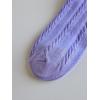 imageOYOANGLE Womens 3 Pairs Cable Knit Casual Crew Socks Stretchy Solid Simple SocksPurple