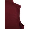 imageOYOANGLE Womens Mock Neck Babydoll Tank Top Sleeveless Rib Knit Ruffle Peplum TopsBurgundy