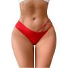 imageOYOANGLE Womens Rhinestone Sparkly Cut Out Briefs Breathable Soft Low Rise PantiesRed