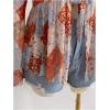imageOYOANGLE Womens Plus Size Boho Tribal Print Long Sleeve Tie Front Blouse V Neck Flowy Ruffle Peplum TopsMulticolor
