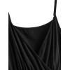 imageOYOANGLE Womens Plus Size Casual Sleeveless Cami Tank Tops Deep V Neck High Low Hem Babydoll CamisoleBlack