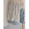 imageOYOANGLE Womens Plus Size Textured Sheer Tops Long Sleeve Knot Front Blouse Lettuce Trim Split Front V Neck TopsApricot