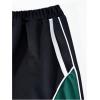 imageOYOANGLE Girls Color Block Striped Hip Hop Track Pants Elastic Waist Wide Leg Sweatpants Y2K Baggy TrousersBlack Green