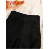 imageOYOANGLE Girls Solid Casual Elastic Waist Wide Leg PantsBlack