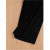 imageOYOANGLE Girls Solid Casual Elastic Waist Wide Leg PantsBlack
