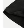 imageOYOANGLE Girls Textured Elastic Waist Wide Leg Dress Pants Basic Solid Loose Palazzo TrousersBlack