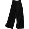 imageOYOANGLE Girls Solid Casual Elastic Waist Wide Leg PantsBlack