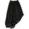 imageOYOANGLE Girls Wide Leg Pants Elastic High Waist Lace Trim Lightweight Flowy Palazzo TrousersBlack