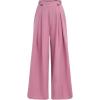 imageOYOANGLE Girls Wide Leg Pants Elastic Waist Button Loose Fit Pleated Dress TrousersPink