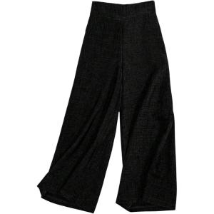 imageOYOANGLE Girls Solid Casual Elastic Waist Wide Leg PantsBlack