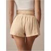 imageOYOANGLE Womens Maternity Shorts Over The Belly Shirred Wide Leg Casual Pregnancy ShortsApricot