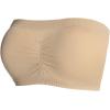 imageOYOANGLE Womens 3 Pack Bandeau Bras Non Slip No Padding Strapless Wireless Tube Top BraMulticolor