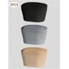 imageOYOANGLE Womens 3 Pack Bandeau Bras Non Slip No Padding Strapless Wireless Tube Top BraMulticolor