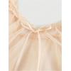 imageOYOANGLE Womens Lingerie Set 2 Piece Mesh Lace Sheer Chemise and G String Babydoll NightwearApricot
