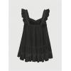 imageOYOANGLE Womens Lingerie Set 2 Piece Mesh Lace Sheer Chemise and G String Babydoll NightwearBlack