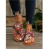 imageOYOANGLE Womens Colorful Bow Knot Toe Post Slide Sandals Comfortable Open Toe Sandals Summer Beach ShoesBrown