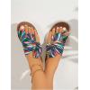 imageOYOANGLE Womens Colorful Bow Knot Toe Post Slide Sandals Comfortable Open Toe Sandals Summer Beach ShoesGreen