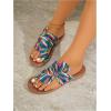 imageOYOANGLE Womens Colorful Bow Knot Toe Post Slide Sandals Comfortable Open Toe Sandals Summer Beach ShoesGreen