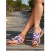 imageOYOANGLE Womens Colorful Bow Knot Toe Post Slide Sandals Comfortable Open Toe Sandals Summer Beach ShoesPurple